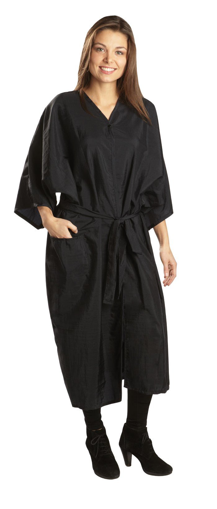 Black Nylon Kimono