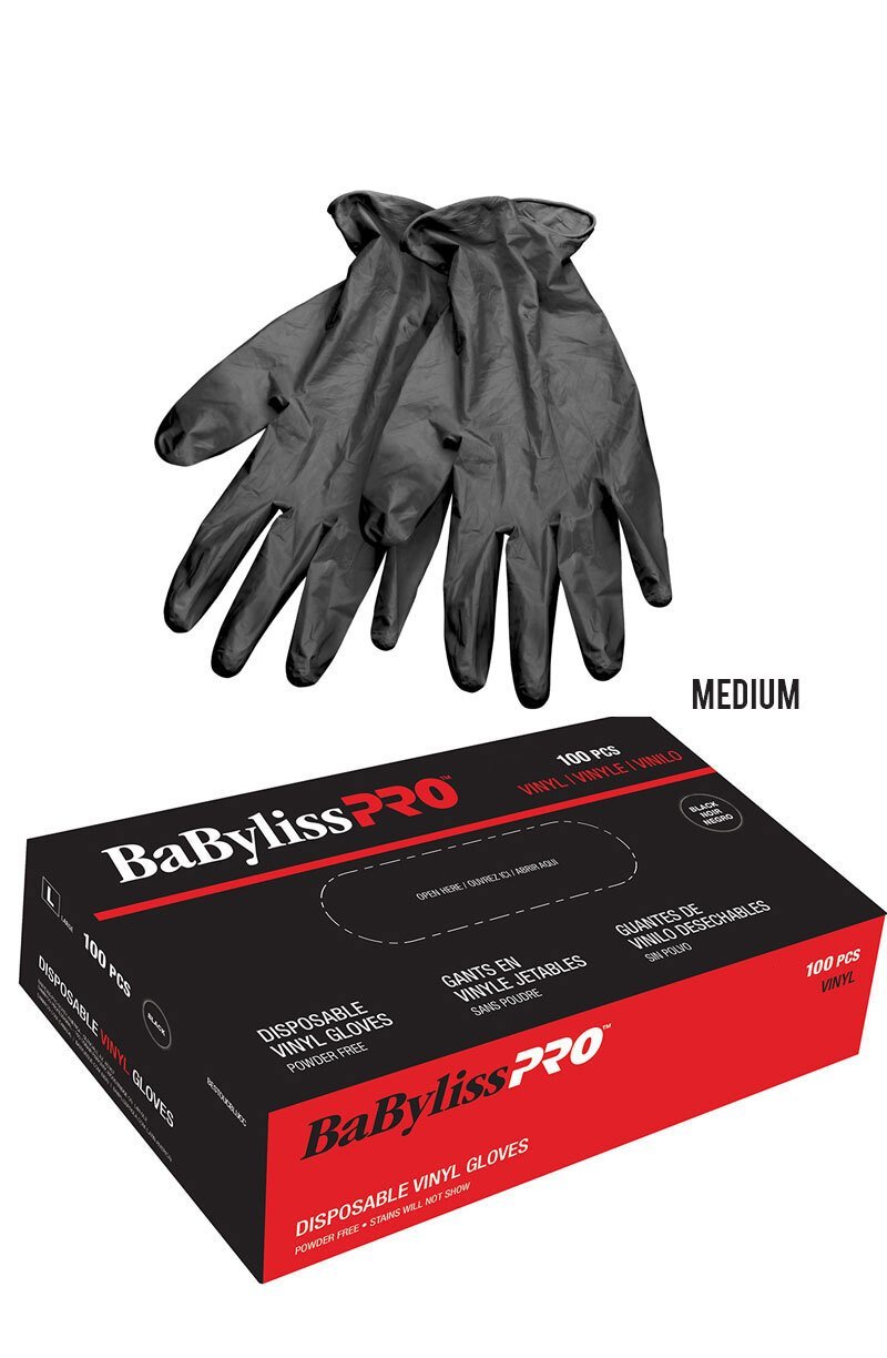 BABYLISS Black Vinyl Gloves MEDIUM BESTOUCBMUColor Charm