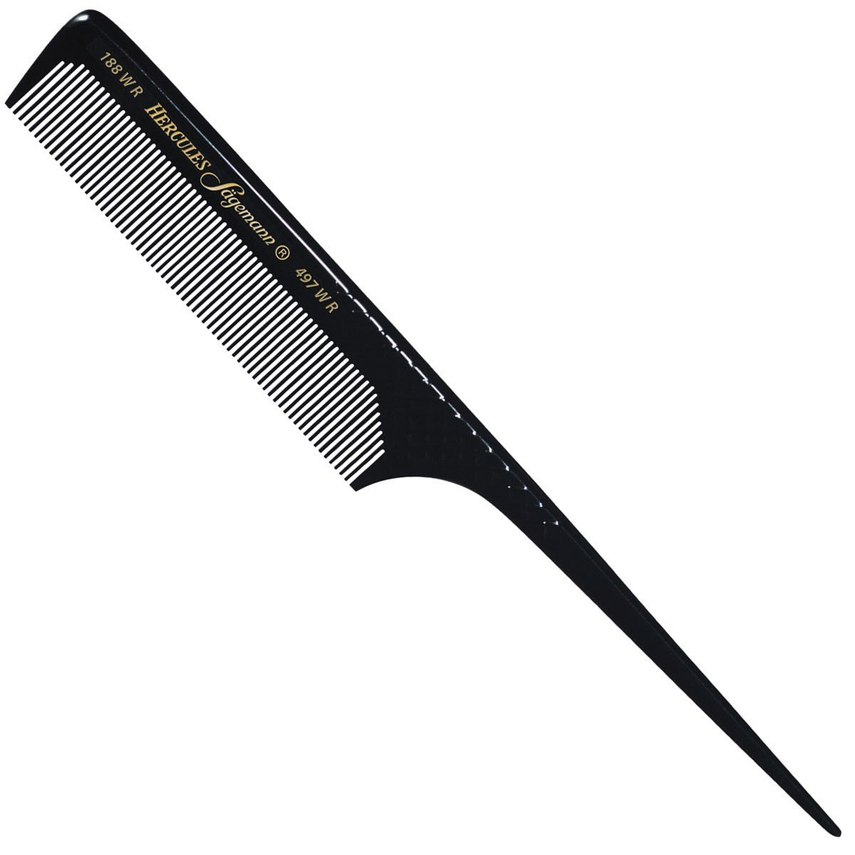 HERCULES Premium Hard Rubber Pin Tail Comb 8 Inch