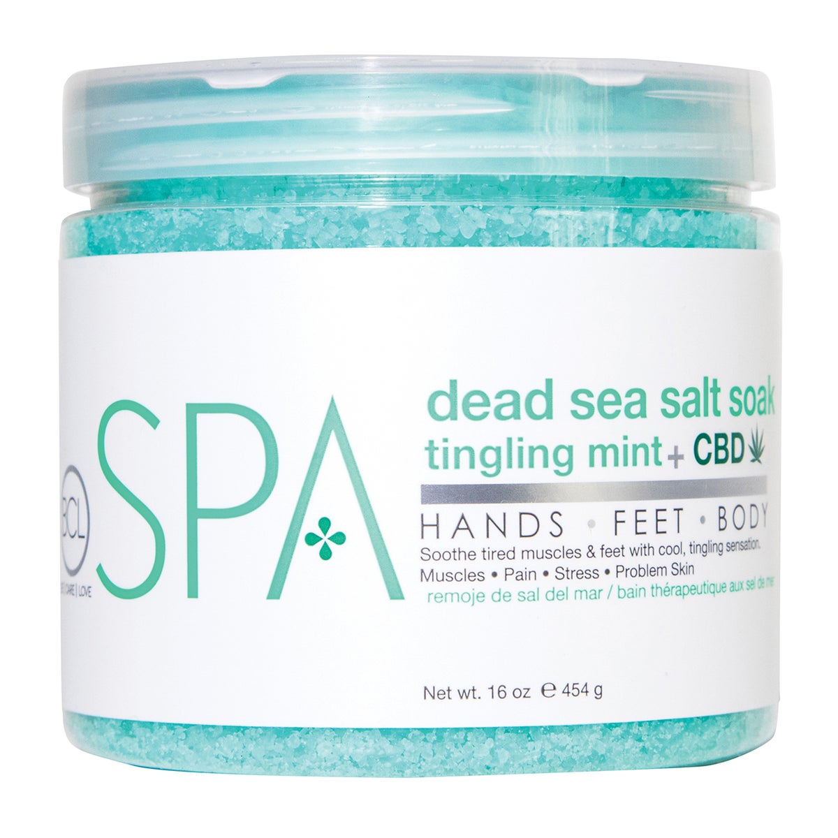 Dannyco - Spa Dead Sea Salt Soak Tingling Mint + CBD 16oz